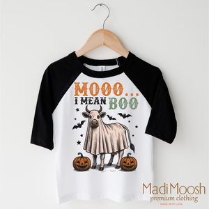 Moo I Mean Boo Retro Halloween Shirt - Country Halloween Tee — view 2