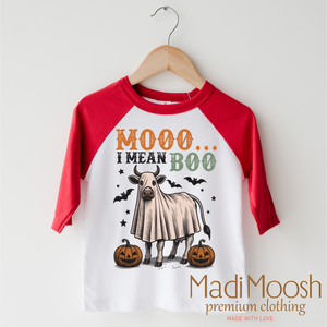 Moo I Mean Boo Retro Halloween Shirt - Country Halloween Tee — view 3