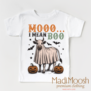 Moo I Mean Boo Retro Halloween Shirt - Country Halloween Tee — view 4