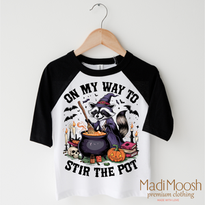 On My Way To Stir The Pot Witch Shirt - Halloween Tee — view 2