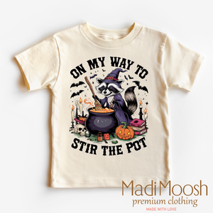 On My Way To Stir The Pot Witch Shirt - Halloween Tee — view 1