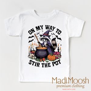 On My Way To Stir The Pot Witch Shirt - Halloween Tee — view 4