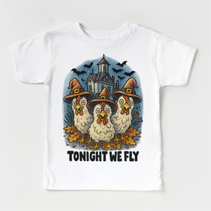 Tonight We Fly Chicken Witch Halloween Shirt - Halloween Tee — view 2