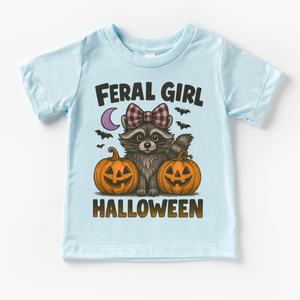 Feral Girl Halloween Shirt - Halloween Raccoon Tee — view 5