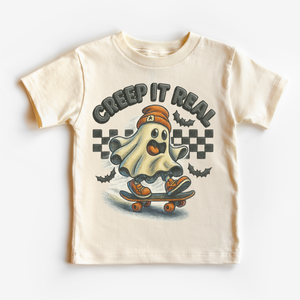 Creep It Real Skateboard Ghost Halloween Shirt - Halloween Tee — view 1