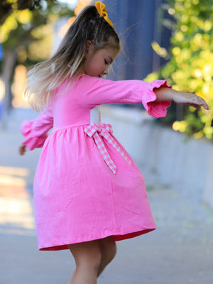 Fall Thanksgiving& Halloween "GOBBLE" Smock Embroidery Baby Girl Dress — view 4
