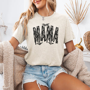 Mama Faux Lace Halloween Coquette Vintage Goth Glam Dark Romance Midnight Boudoir Couture Graphic Tee — view 2