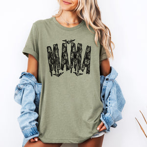 Mama Faux Lace Halloween Coquette Vintage Goth Glam Dark Romance Midnight Boudoir Couture Graphic Tee — view 1