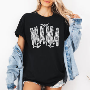 Mama Faux Lace Halloween Coquette Vintage Goth Glam Dark Romance Midnight Boudoir Couture Graphic Tee — view 4