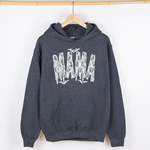 Shimmering Ghost Mama Faux Lace Halloween Coquette Vintage Iridescent Graphic Hoodie — view 5