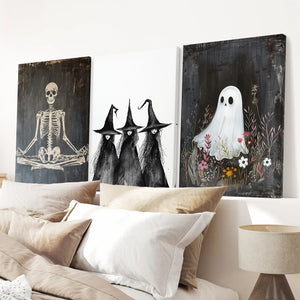 Dark Halloween Witches Wall Art Decor Print Set — view 5