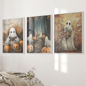 Ghosts Halloween Trendy Wall Art Poster Set Decor — view 6