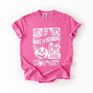Night Of Horrors Halloween Spooky Scary Witch Midnight Monster Mash Edition Comfort Colors Tee — view 2