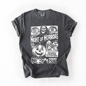 Night Of Horrors Halloween Spooky Scary Witch Midnight Monster Mash Edition Comfort Colors Tee — view 5