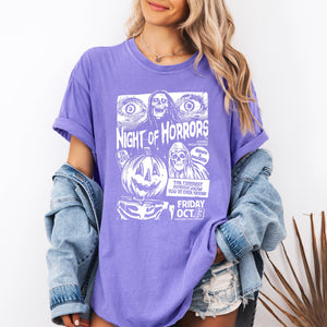 Night Of Horrors Halloween Spooky Scary Witch Midnight Monster Mash Edition Comfort Colors Tee — view 6
