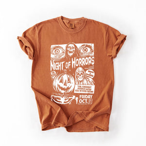 Night Of Horrors Halloween Spooky Scary Witch Midnight Monster Mash Edition Comfort Colors Tee — view 7