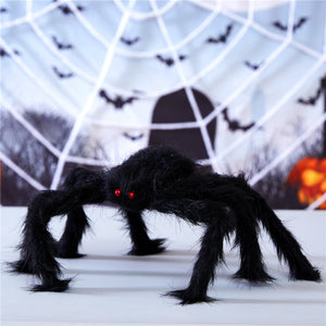 Halloween spider web decoration haunted house party trick props spider silk simulation big spider combination scene arrangement — view 2