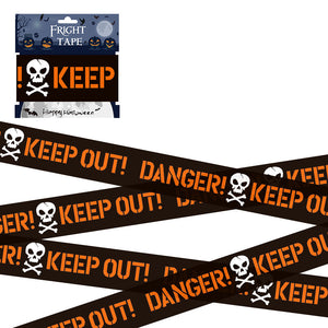 Halloween Warning Strip Tape - Plastic Isolation Decoration Tape for Horror Atmosphere — view 9