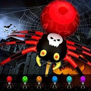 PVC inflatable spider LED luminous inflatable spider Halloween luminous inflatable decorative ornament — view 1