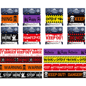 Halloween Warning Strip Tape - Plastic Isolation Decoration Tape for Horror Atmosphere — view 1