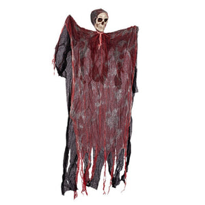 Halloween Haunted House Porch Yard Dress Up Scary Spider Web Cotton Suit Scary Hanging Ghost Decoration Blood Veil Little Hanging Ghost — view 4