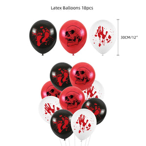 Halloween horror-themed haunted house holiday party decoration set flag background cloth card balloon honeycomb ornament — view 10
