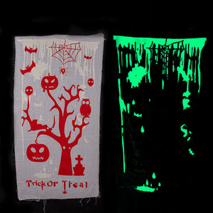 Halloween luminous light curtain pumpkin ghost spider web haunted house secret room horror blood gauze atmosphere layout props — view 7