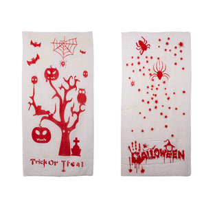 Halloween luminous light curtain pumpkin ghost spider web haunted house secret room horror blood gauze atmosphere layout props — view 5