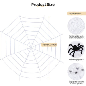 Halloween spider web decoration haunted house party trick props spider silk simulation big spider combination scene arrangement — view 6