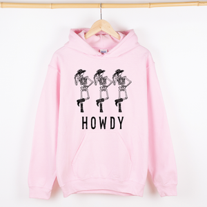 Howdy Skeleton Cowboy Ghost Witch Aesthetic Meme Halloween Spooky Graphic Hoodie — view 5