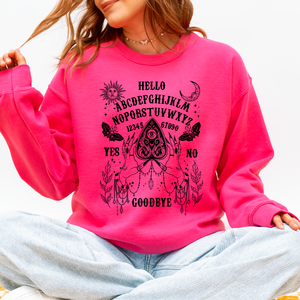 Ouija Board Spooky Tarot Halloween Witch Mystic Symbols Divination Circle Edition Sweatshirt — view 8
