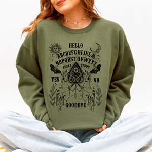 Ouija Board Spooky Tarot Halloween Witch Mystic Symbols Divination Circle Edition Sweatshirt — view 7
