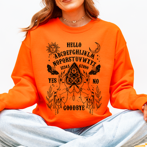 Ouija Board Spooky Tarot Halloween Witch Mystic Symbols Divination Circle Edition Sweatshirt — view 10