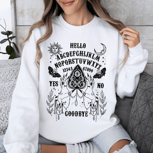 Ouija Board Spooky Tarot Halloween Witch Mystic Symbols Divination Circle Edition Sweatshirt — view 9