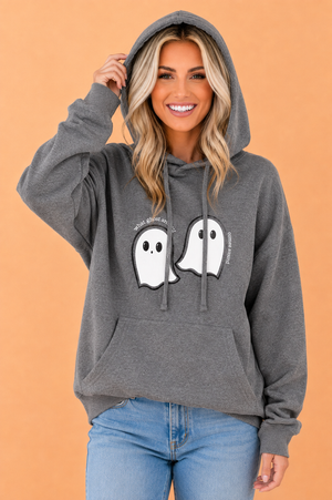Halloween Ghost Graphic Print Oversize Hoodie — view 1