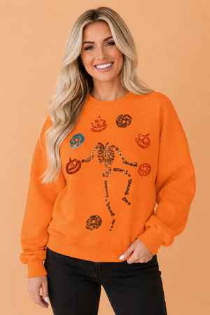 Halloween Sequin Dancing Critters Crewneck Sweatshirt — view 1