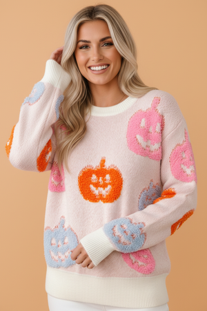 Halloween Pumpkin Crewneck Sweater — view 1