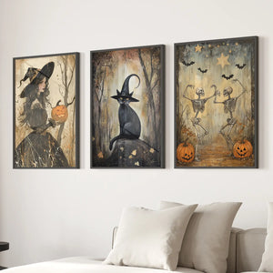 Witchy Halloween Fall Decor Modern Wall Art Print — view 5