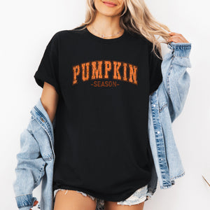 Pumpkin Season Classic Varsity Halloween Fall Autumn Cozy Seasonal Colors Graphic Tee — view 2