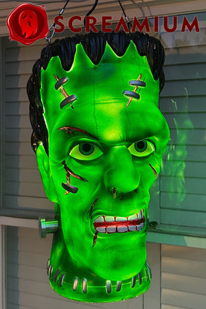 Giant Frankenstein Monster Pendant Lantern Prop 20-Inch-Tall Waterproof Outdoor Halloween Decoration — view 9