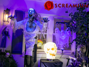 Giant Skull Animatronic Lamp Prop 20-Inch-Tall Heavy Duty Polyresin Halloween Decoration — view 14