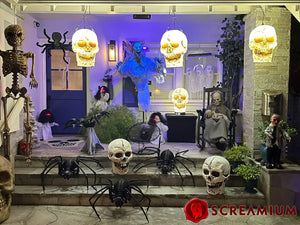 Giant Skull Pendant Lantern Prop 20-Inch-Tall Waterproof Outdoor Halloween Decoration — view 2