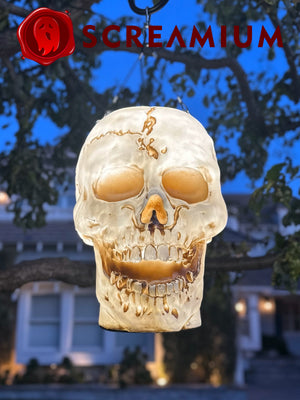Giant Skull Pendant Lantern Prop 20-Inch-Tall Waterproof Outdoor Halloween Decoration — view 8