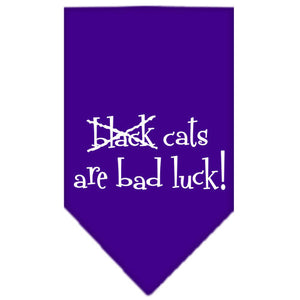 Halloween Pet and Dog Bandana Screen Printed, "Black Cats are Bad Luck" — view 11