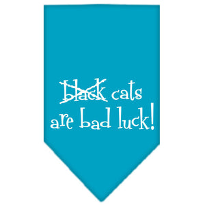 Halloween Pet and Dog Bandana Screen Printed, "Black Cats are Bad Luck" — view 12