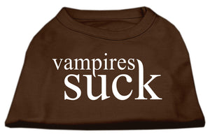 Halloween Pet Dog & Cat Shirt Screen Printed, "Vampires Suck" — view 11