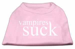 Halloween Pet Dog & Cat Shirt Screen Printed, "Vampires Suck" — view 9