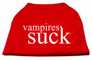 Halloween Pet Dog & Cat Shirt Screen Printed, "Vampires Suck" — view 10