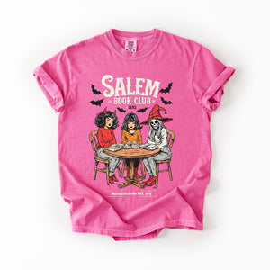Salem Book Club Cat Retro Halloween Reading Library BookTok Edition Comfort Colors Tee — view 7