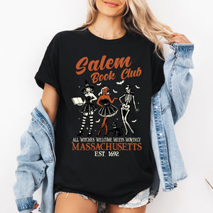 Salem Book Club Est 1692 Retro Vintage Halloween Reading Books Collector's Edition Graphic Tee — view 2